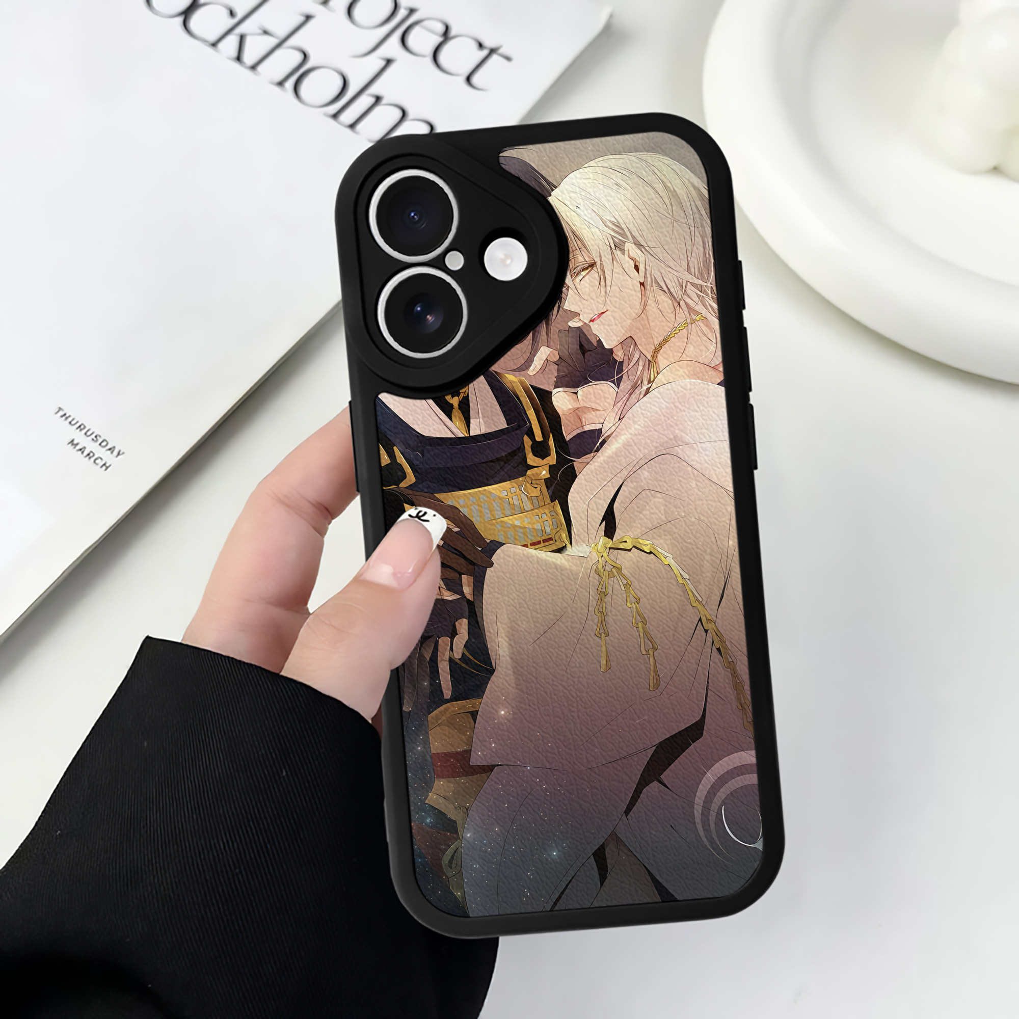 （画像用） 刀剣乱舞 Touken Ranbu 【iPhone 16シリーズ対応】シリコンスマホケース（レザー調） 材質：シリコン